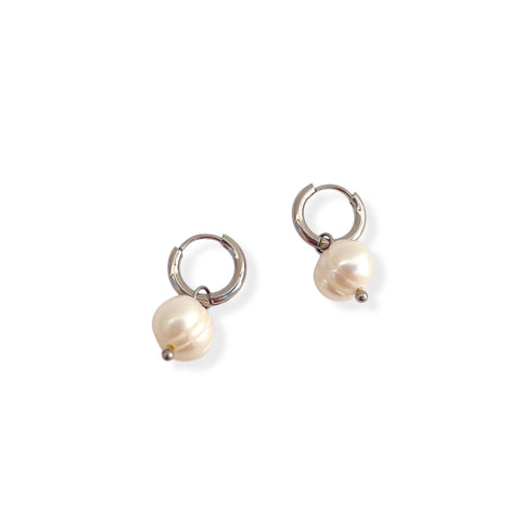 Perla silver mini Hoops